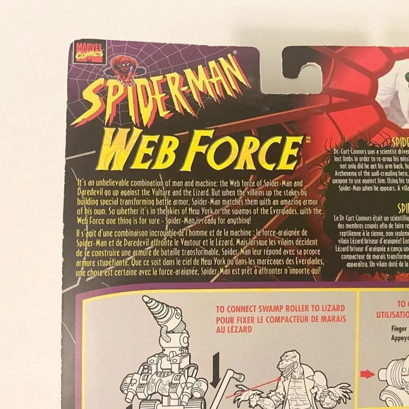Vintage 1997 Spider Man Web Force Spider Smash Lizard Action Figure Toy Biz - Picture 16 of 16